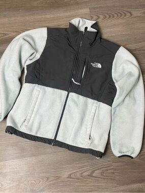 The North Face Denali Logo Patch on White Fleece